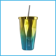Stainless Steel Dazzle Cup With Straw - Yellow