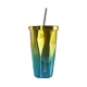 Stainless Steel Dazzle Cup With Straw - Yellow