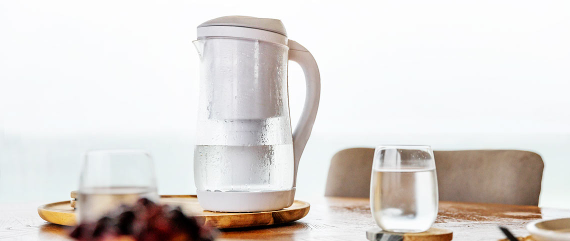 Gentoo Lite Alkaline Water Filter Jug (Grey and White)