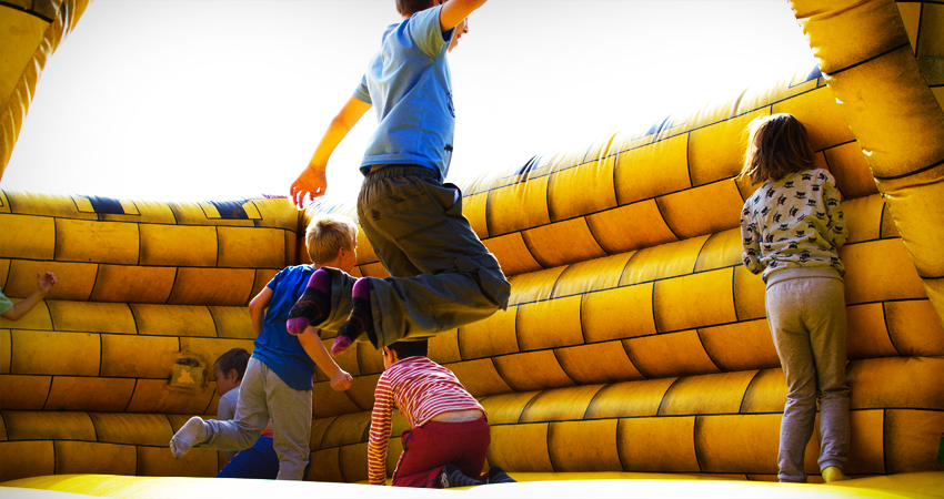 kids in bouncy castle kids in bouncy castle